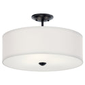 Three Light Semi Flush Mount from the Shailene Collection in Black Finish by Kichler
