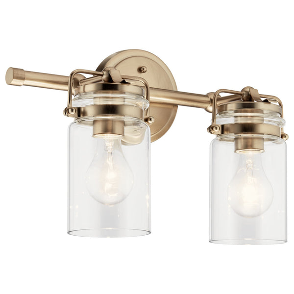 Two Light Bath from the Brinley Collection in Champagne Bronze Finish by Kichler