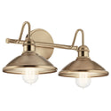 Two Light Bath from the Clyde Collection in Champagne Bronze Finish by Kichler