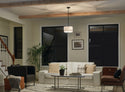 Three Light Pendant/Semi Flush from the Birkleigh Collection in Black Finish by Kichler