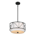 Kichler - 52074BK - Three Light Pendant/Semi Flush - Birkleigh - Black from Lighting & Bulbs Unlimited in Charlotte, NC