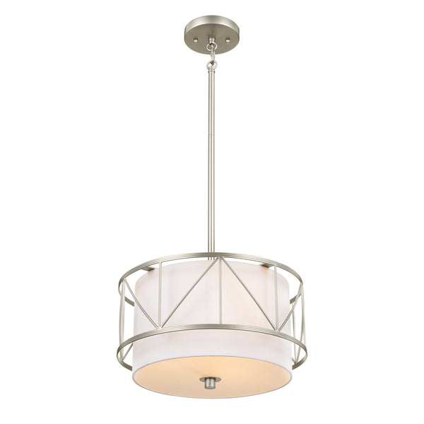 Kichler - 52074SN - Three Light Pendant/Semi Flush - Birkleigh - Satin Nickel from Lighting & Bulbs Unlimited in Charlotte, NC