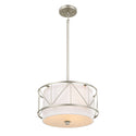 Three Light Pendant/Semi Flush from the Birkleigh Collection in Satin Nickel Finish by Kichler