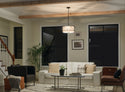 Three Light Pendant/Semi Flush from the Birkleigh Collection in Black Finish by Kichler