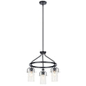 Three Light Chandelier from the Everett Collection in Black Finish by Kichler