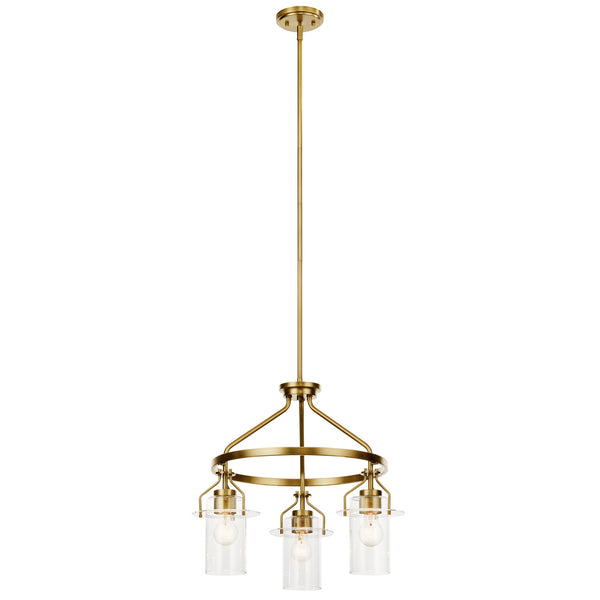 Kichler - 52377NBR - Three Light Chandelier - Everett - Brushed Brass from Lighting & Bulbs Unlimited in Charlotte, NC