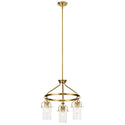 Three Light Chandelier from the Everett Collection in Brushed Brass Finish by Kichler