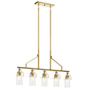 Kichler - 52379NBR - Five Light Linear Chandelier - Everett - Brushed Brass from Lighting & Bulbs Unlimited in Charlotte, NC