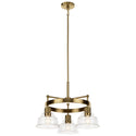 Three Light Chandelier from the Eastmont Collection in Brushed Brass Finish by Kichler