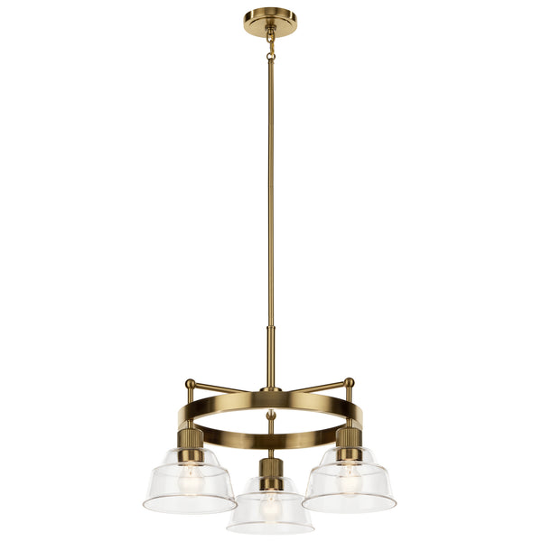 Kichler - 52402BNB - Three Light Chandelier - Eastmont - Brushed Brass from Lighting & Bulbs Unlimited in Charlotte, NC
