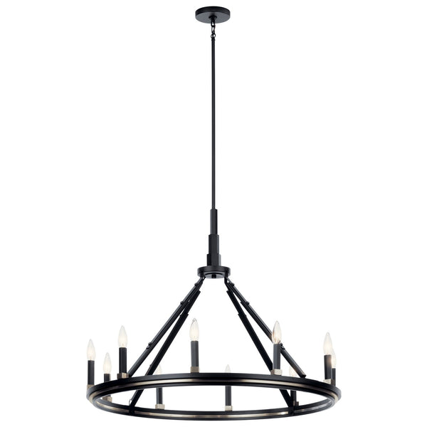 Ten Light Chandelier from the Emmala Collection in Black Finish by Kichler