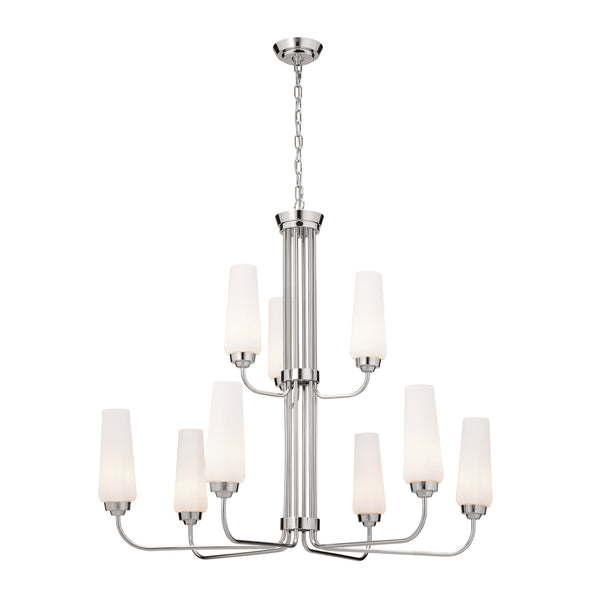 Kichler - 52482PN - Nine Light Chandelier - Truby - Polished Nickel from Lighting & Bulbs Unlimited in Charlotte, NC