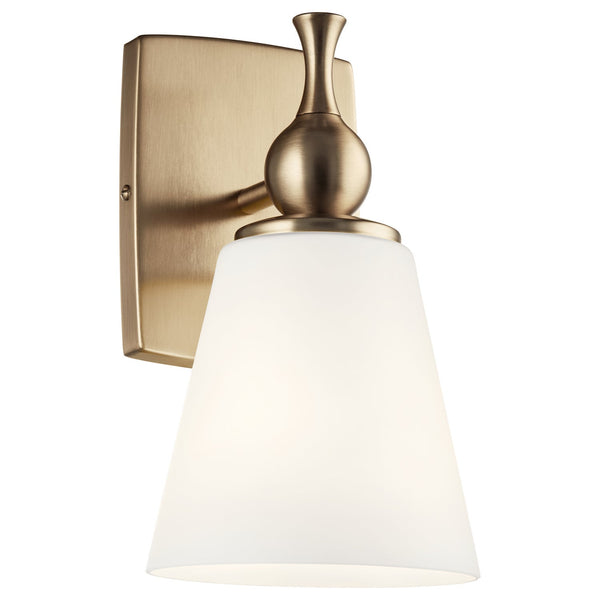 One Light Wall Sconce from the Cosabella Collection in Champagne Bronze Finish by Kichler