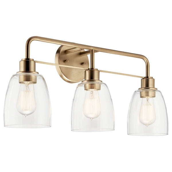 Three Light Bath from the Meller Collection in Champagne Bronze Finish by Kichler