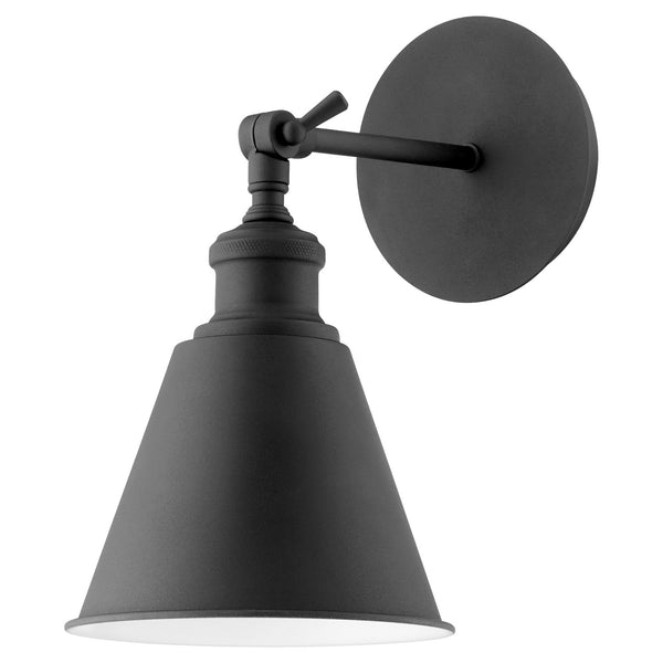 Quorum - 5390-69 - One Light Wall Mount - Metal Cone Lighting - Textured Black from Lighting & Bulbs Unlimited in Charlotte, NC