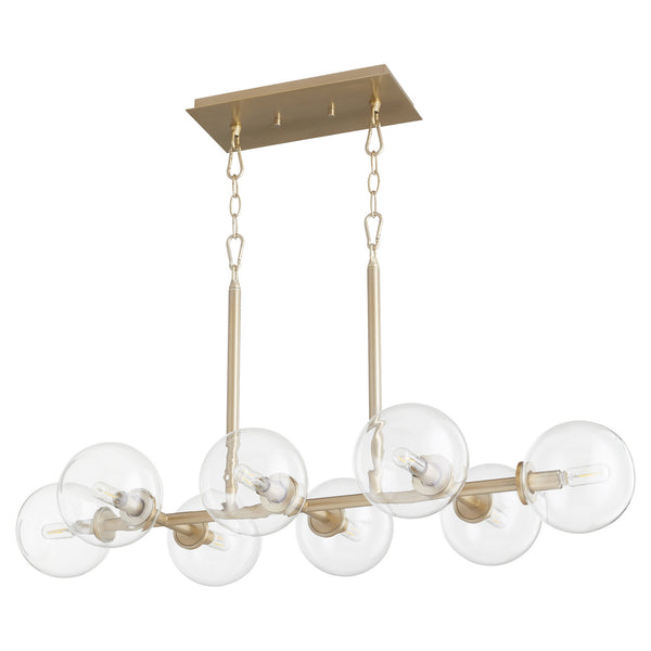 Quorum - 6132-8-80 - Eight Light Chandelier - Rovi - Aged Brass from Lighting & Bulbs Unlimited in Charlotte, NC