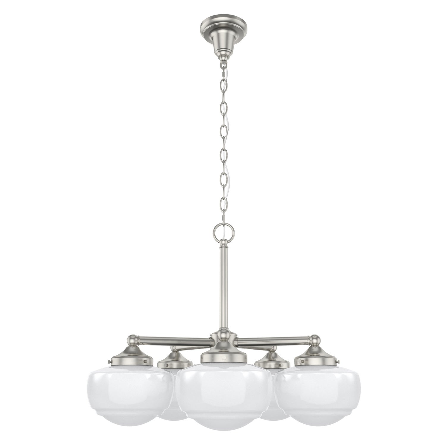 Hunter - 19359 - Five Light Chandelier - Saddle Creek - Brushed Nickel from Lighting & Bulbs Unlimited in Charlotte, NC