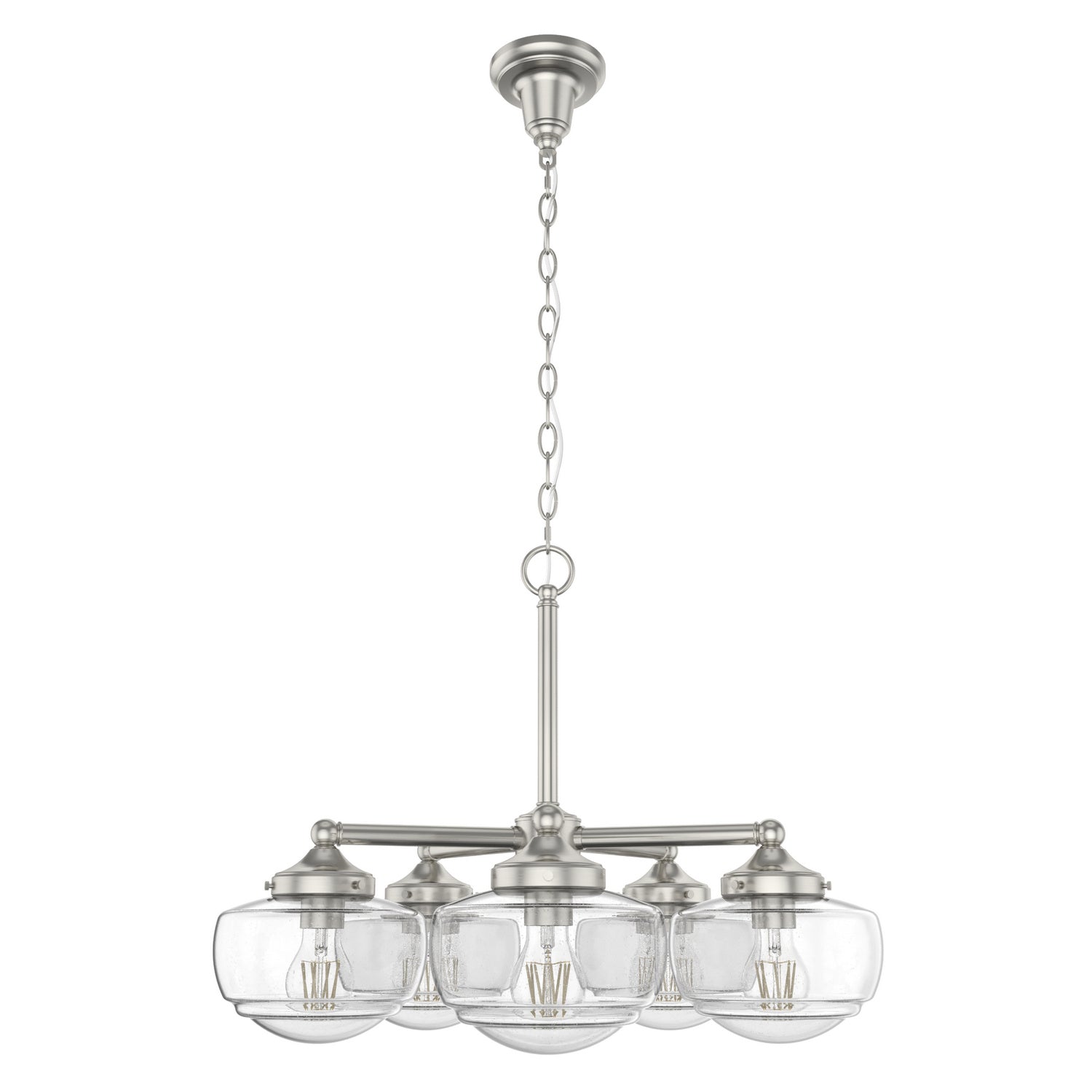 Hunter - 19360 - Five Light Chandelier - Saddle Creek - Brushed Nickel from Lighting & Bulbs Unlimited in Charlotte, NC