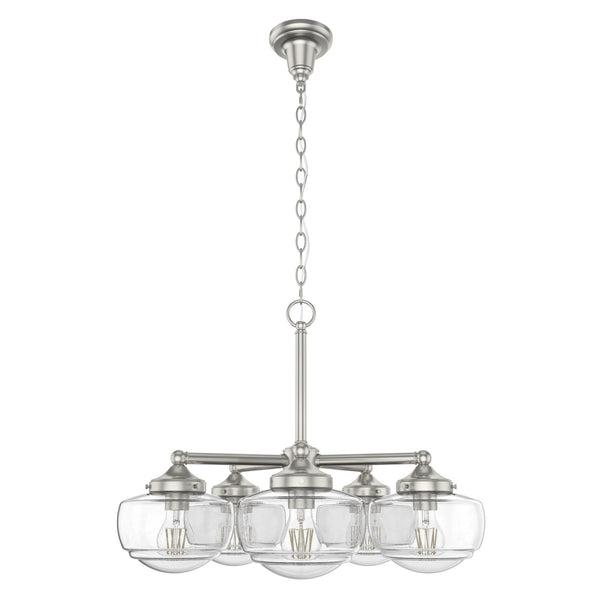 Hunter - 19360 - Five Light Chandelier - Saddle Creek - Brushed Nickel from Lighting & Bulbs Unlimited in Charlotte, NC