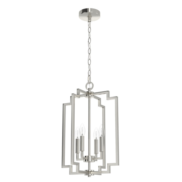 Hunter - 19575 - Four Light Pendant - Zoanne - Brushed Nickel from Lighting & Bulbs Unlimited in Charlotte, NC