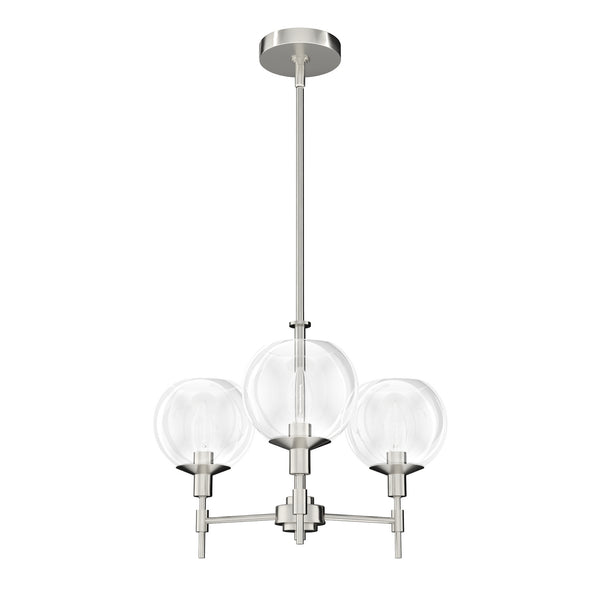 Hunter - 19740 - Three Light Chandelier - Xidane - Brushed Nickel from Lighting & Bulbs Unlimited in Charlotte, NC