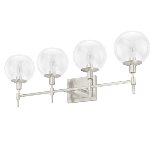 Hunter - 19766 - Four Light Vanity - Xidane - Brushed Nickel from Lighting & Bulbs Unlimited in Charlotte, NC