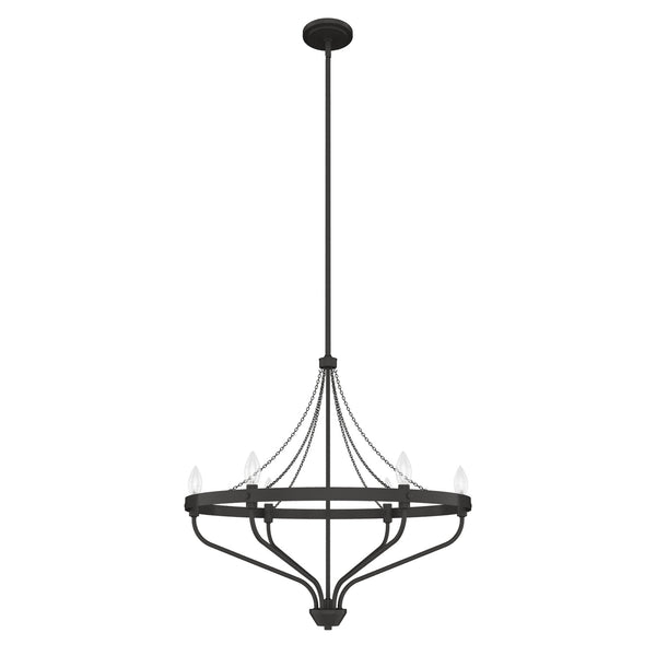 Hunter - 19795 - Six Light Chandelier - Merlin - Rustic Iron from Lighting & Bulbs Unlimited in Charlotte, NC