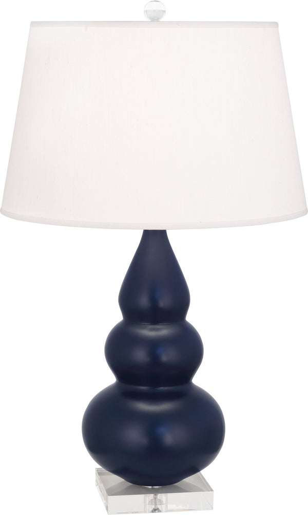 Robert Abbey - MMB33 - One Light Accent Lamp - Small Triple Gourd - Matte Midnight Blue Glazed w/Lucite Base from Lighting & Bulbs Unlimited in Charlotte, NC