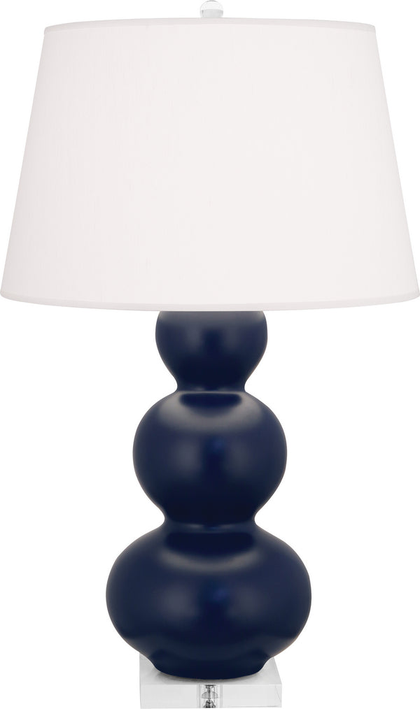 Robert Abbey - MMB43 - One Light Table Lamp - Triple Gourd - Matte Midnight Blue Glazed w/Lucite Base from Lighting & Bulbs Unlimited in Charlotte, NC