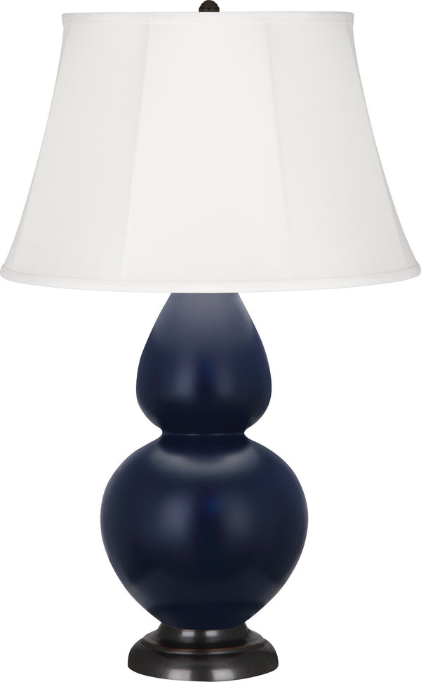 Robert Abbey - MMB56 - One Light Table Lamp - Double Gourd - Matte Midnight Blue Glazed w/Deep Patina Bronze from Lighting & Bulbs Unlimited in Charlotte, NC