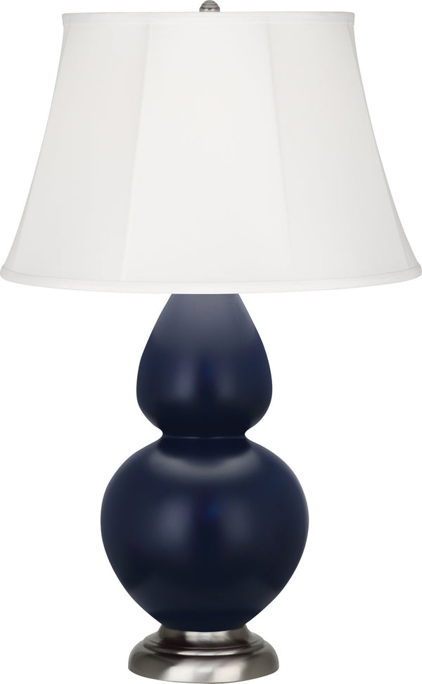 Robert Abbey - MMB58 - One Light Table Lamp - Double Gourd - Matte Midnight Blue Glazed w/Antique Silver from Lighting & Bulbs Unlimited in Charlotte, NC