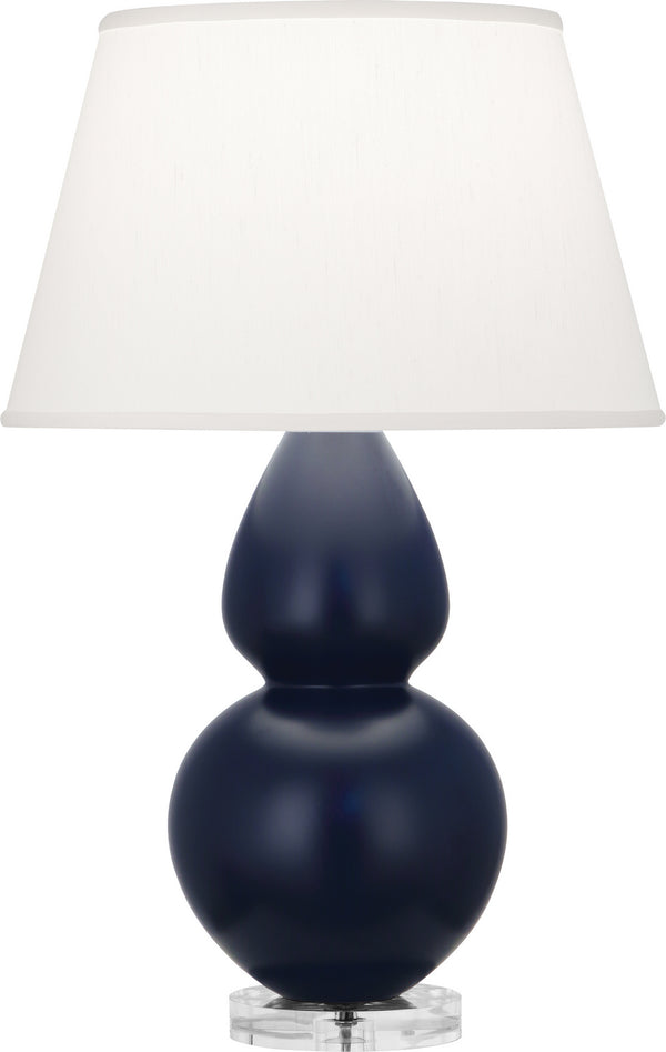 Robert Abbey - MMB62 - One Light Table Lamp - Double Gourd - Matte Midnight Blue Glazed w/Lucite Base from Lighting & Bulbs Unlimited in Charlotte, NC