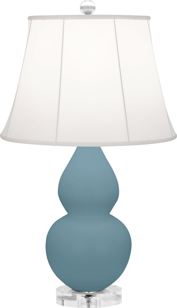 Robert Abbey - MOB13 - One Light Accent Lamp - Small Double Gourd - Matte Steel Blue Glazed w/Lucite Base from Lighting & Bulbs Unlimited in Charlotte, NC