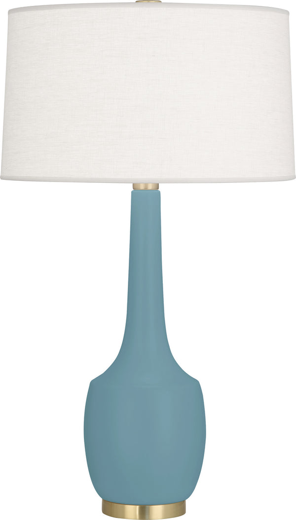 Robert Abbey - MOB70 - One Light Table Lamp - Delilah - Matte Steel Blue Glazed from Lighting & Bulbs Unlimited in Charlotte, NC