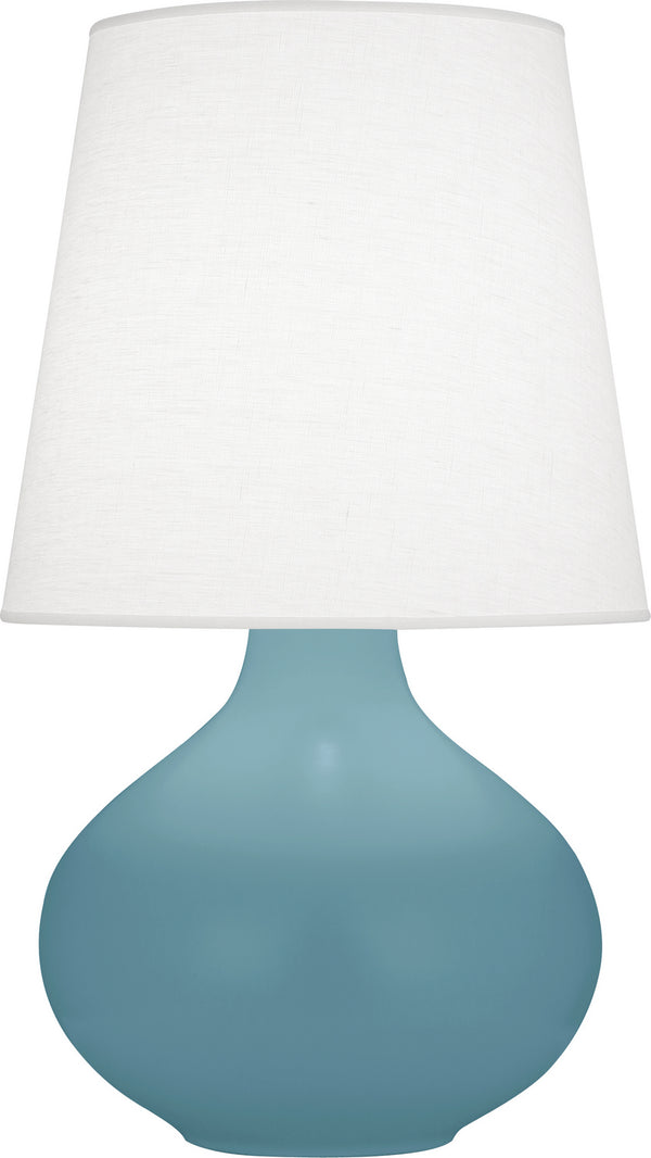 Robert Abbey - MOB99 - One Light Table Lamp - June - Matte Steel Blue Glazed from Lighting & Bulbs Unlimited in Charlotte, NC