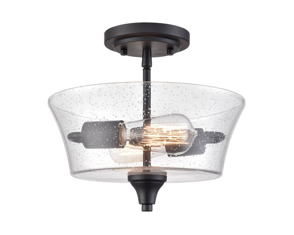 Millennium - 2110-MB - Two Light Semi-Flush Mount - Caily - Matte Black from Lighting & Bulbs Unlimited in Charlotte, NC