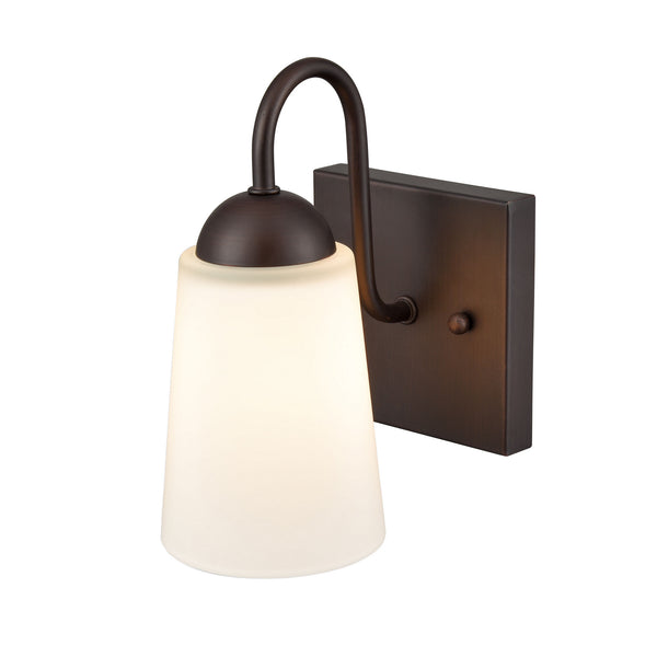 One Light Wall Sconce from the Ivey Lake Collection in Rubbed Bronze Finish by Millennium