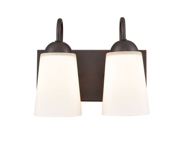 Two Light Vanity from the Ivey Lake Collection in Rubbed Bronze Finish by Millennium