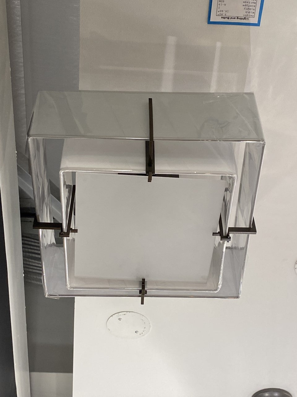 Two Light Semi-Flush Mount from the Exos Collection in Dark Smoke Finish by Hubbardton Forge (Clearance Display, Final Sale)