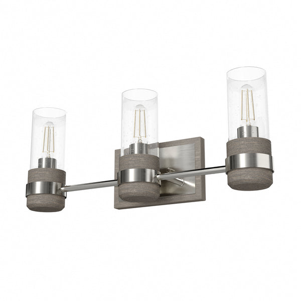 Hunter - 19467 - Three Light Vanity - River Mill - Brushed Nickel from Lighting & Bulbs Unlimited in Charlotte, NC