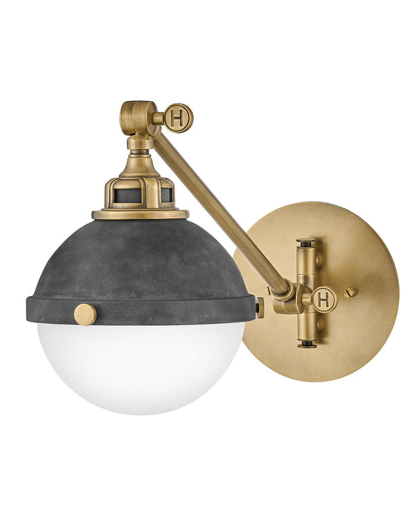 Hinkley - 4830DZ - LED Wall Sconce - Fletcher - Aged Zinc from Lighting & Bulbs Unlimited in Charlotte, NC