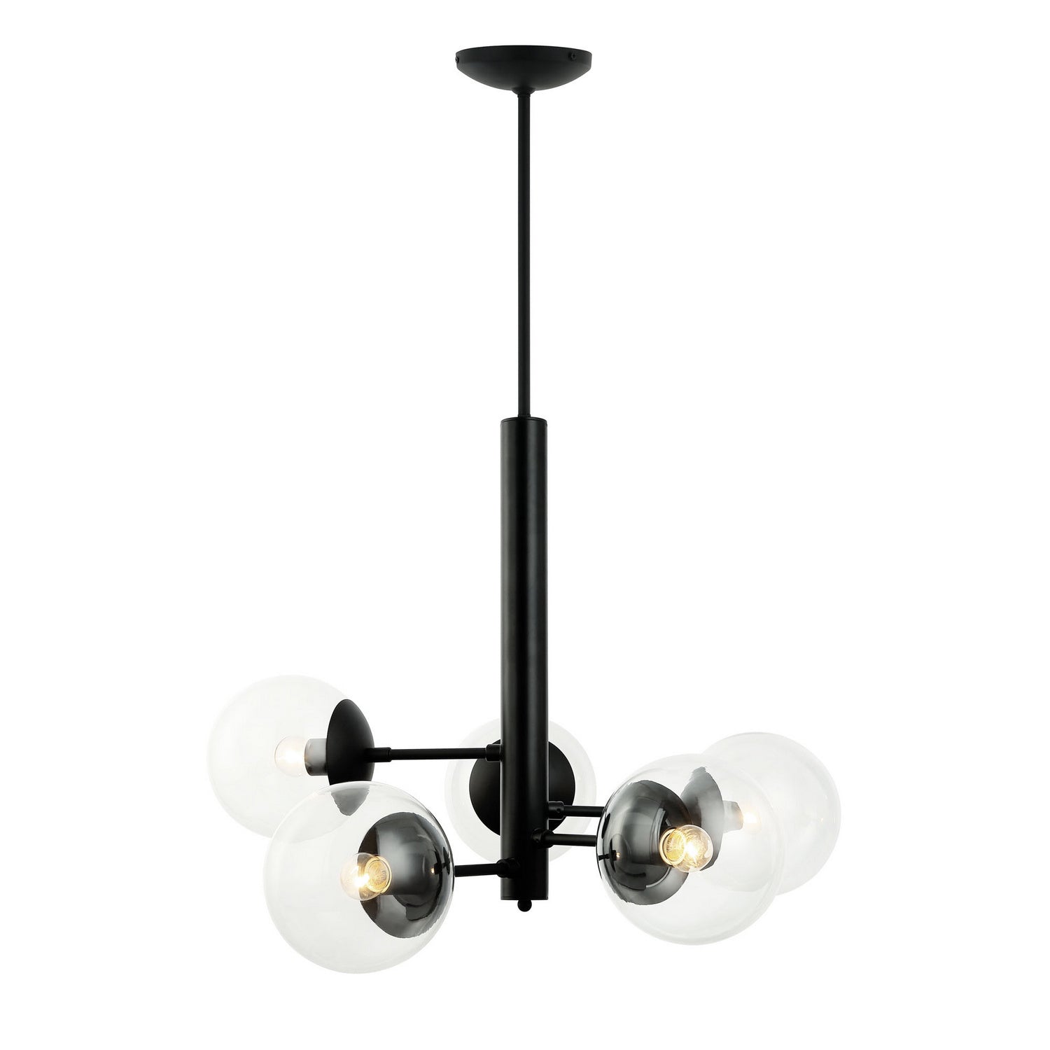 Varaluz - 373C05BL - Five Light Chandelier - Mid-Century - Black from Lighting & Bulbs Unlimited in Charlotte, NC