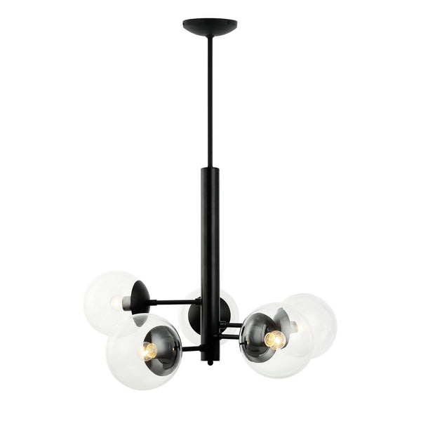 Varaluz - 373C05BL - Five Light Chandelier - Mid-Century - Black from Lighting & Bulbs Unlimited in Charlotte, NC