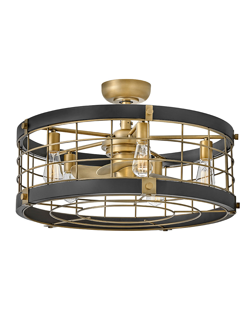 Hinkley - 904627FHB-LIA - 27" LED Fandelier - Bryce - Heritage Brass from Lighting & Bulbs Unlimited in Charlotte, NC