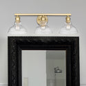 Three Light Bath Vanity from the Carver BCB Collection in Brushed Champagne Bronze Finish by Golden