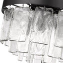 Three Light Flush Mount from the Ciara BLK Collection in Matte Black Finish by Golden
