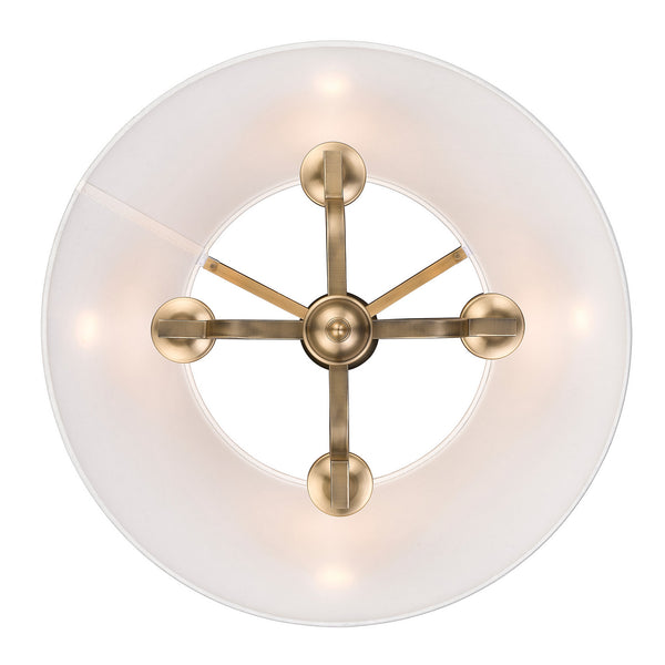 Four Light Pendant from the Coretta Collection in Modern Brass Finish by Golden