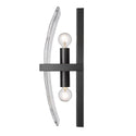 Two Light Wall Sconce from the Aenon Collection in Matte Black Finish by Golden