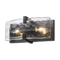 Two Light Wall Sconce from the Aenon Collection in Matte Black Finish by Golden
