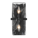 Two Light Wall Sconce from the Aenon Collection in Matte Black Finish by Golden